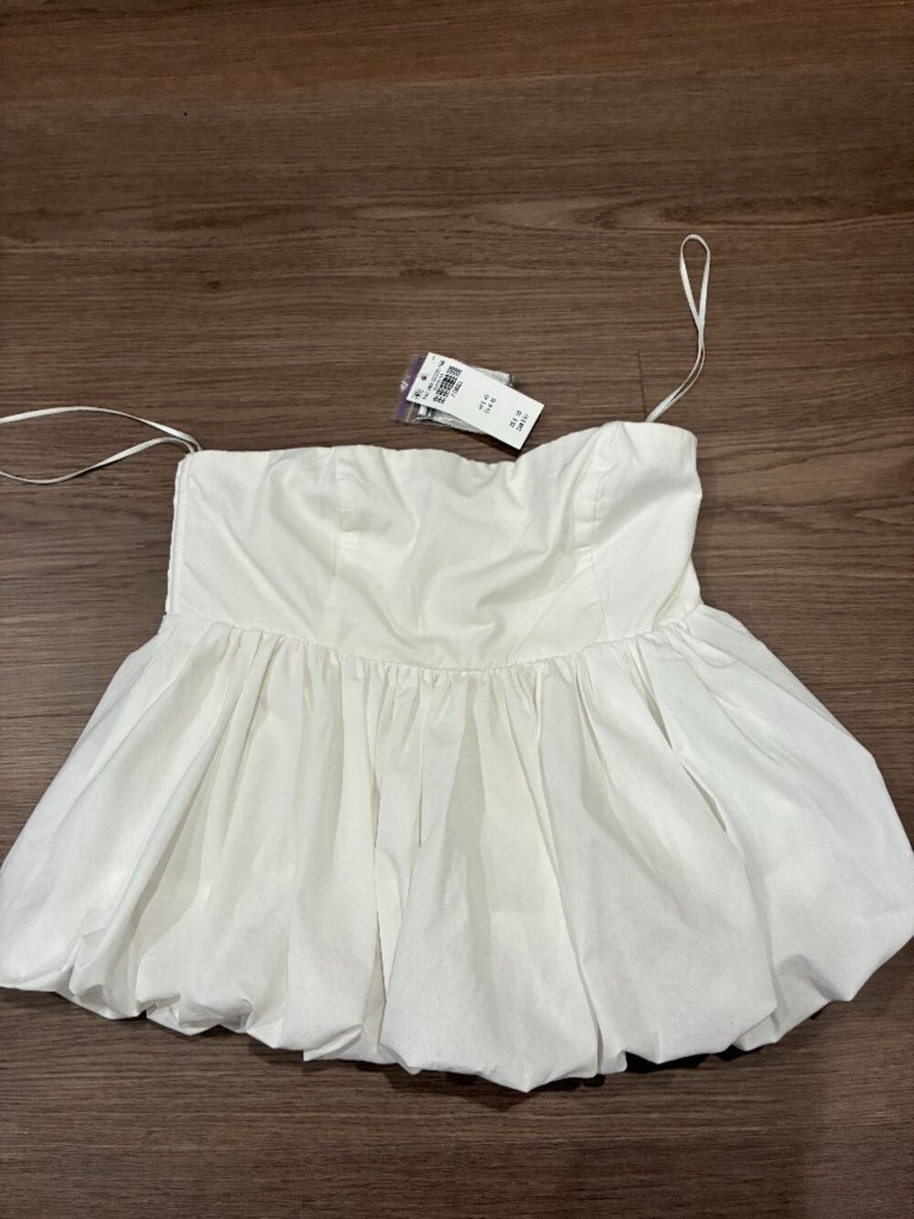 Abercrombie Strapless Bubble Hem Top XS